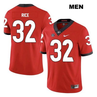 Men's Georgia Bulldogs NCAA #32 Monty Rice Nike Stitched Red Legend Authentic College Football Jersey TSE6854QZ